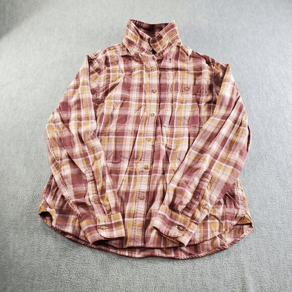L.L. Bean Shirt Mens Medium Red Plaid Flannel Long Sleeve Collared Button Down - Picture 1 of 11